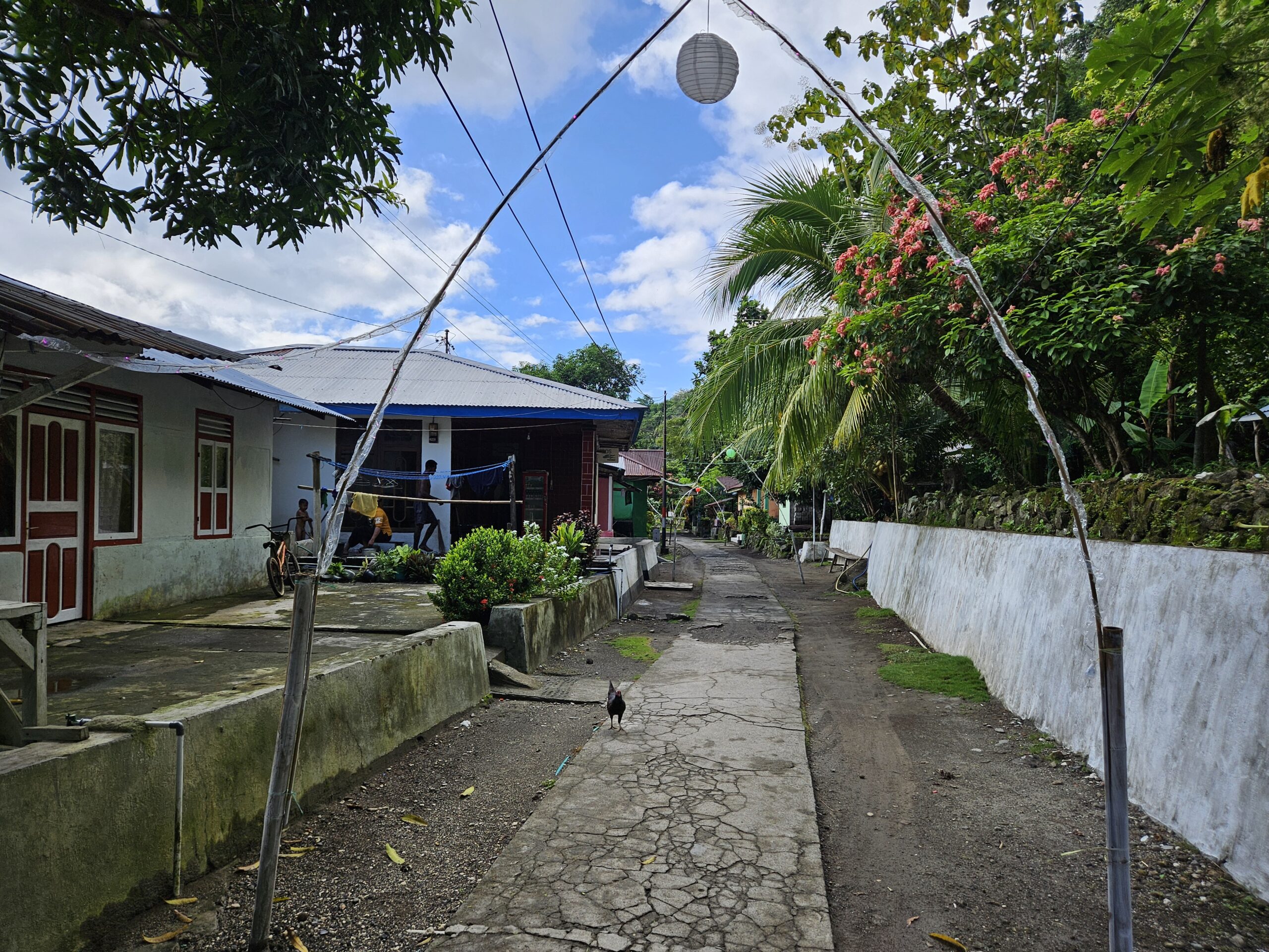 Walking on Banda Neira Island in Indonesia