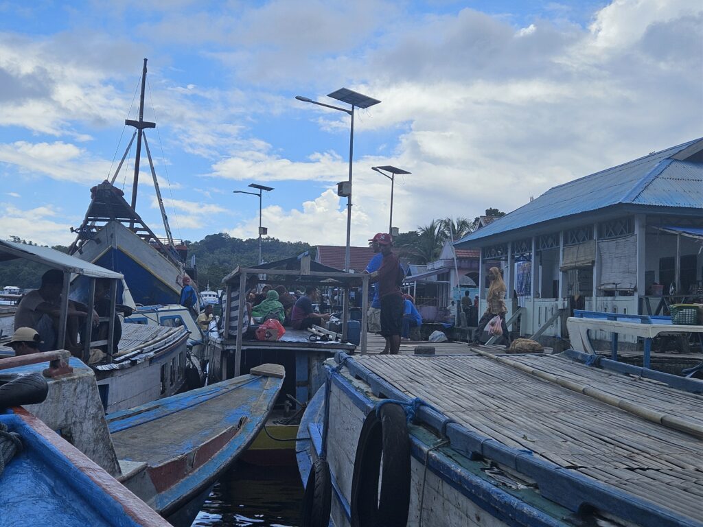 The Harbour of Banda Nera in Indonesia