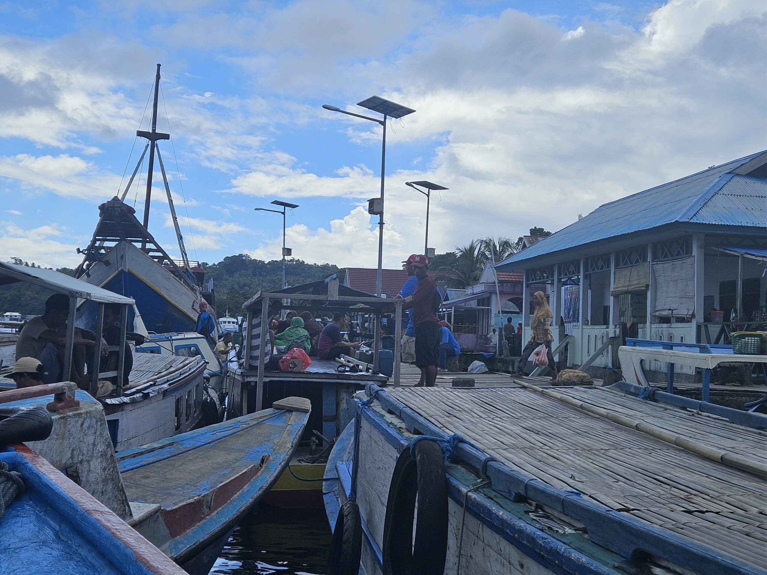 The Harbour of Banda Nera in Indonesia