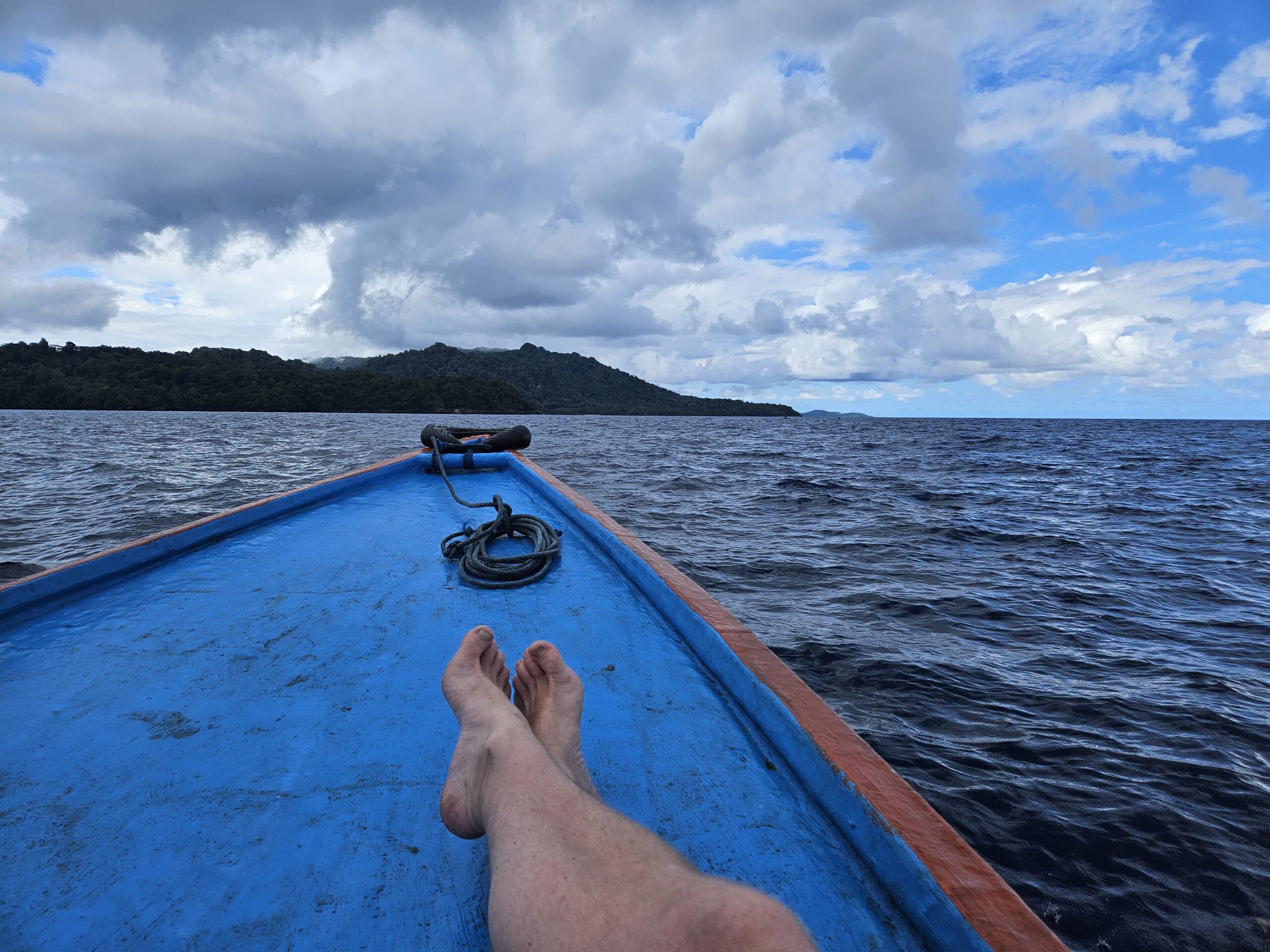 On the boat to Hatta Island, part of the Banda Islands in Indonesia